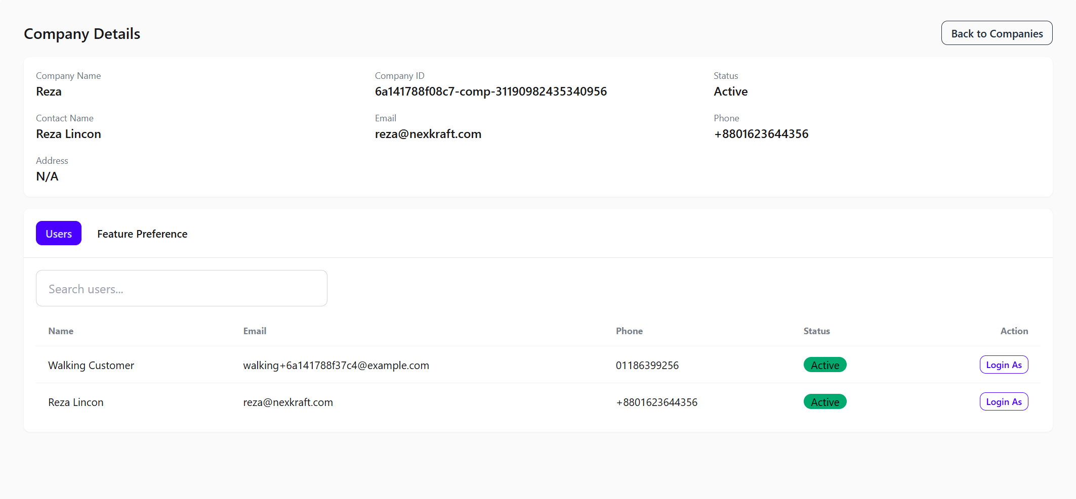 Company Details Screenshot Placeholder