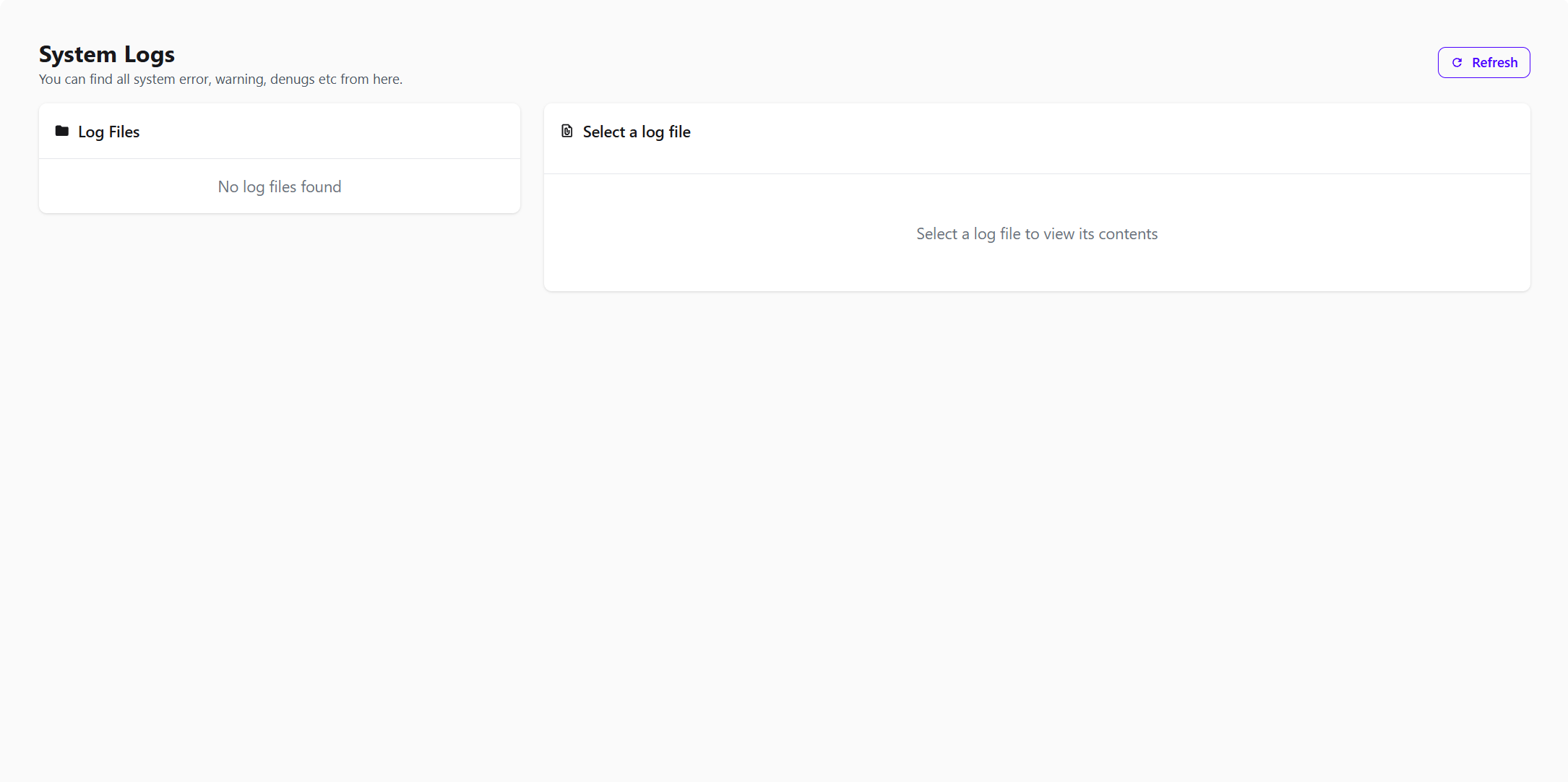 Logs Screenshot Placeholder