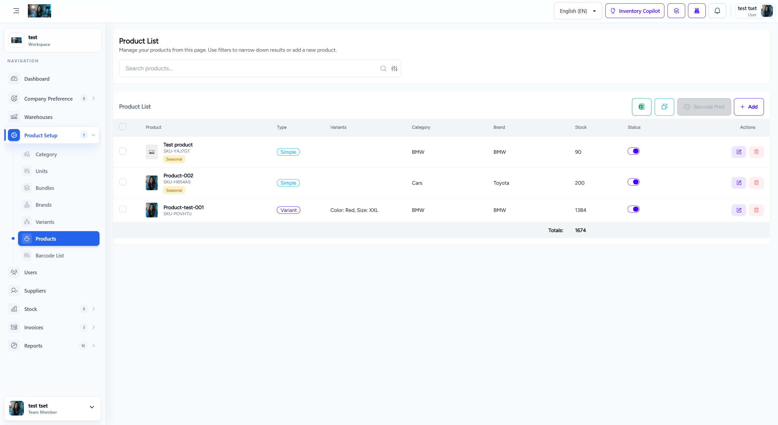 Product Setup Overview